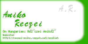 aniko reczei business card